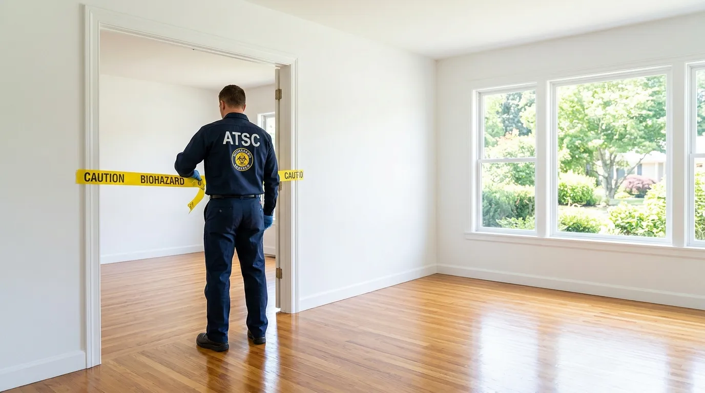 Certified biohazard cleanup crew performing Decomposition Cleanup in Waldwick